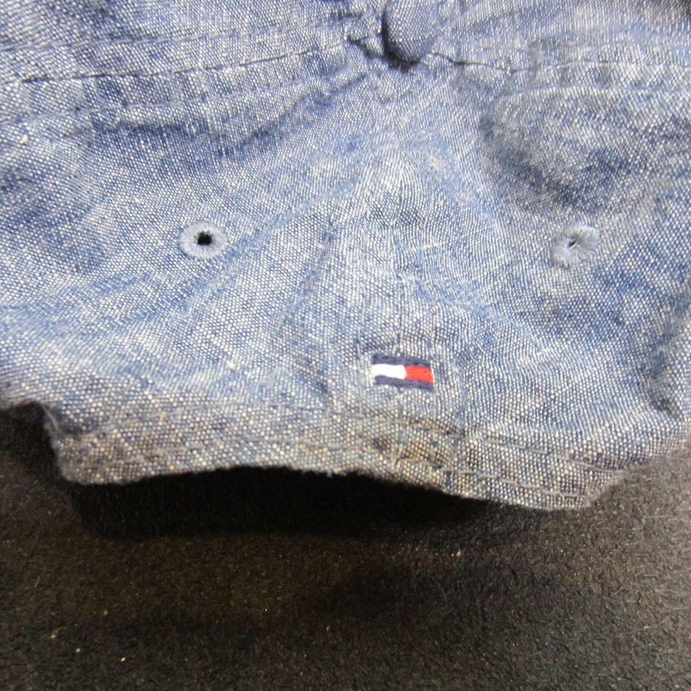 Tommy Hilfiger blue denim baseball cap hat with logo adjustable-one size
